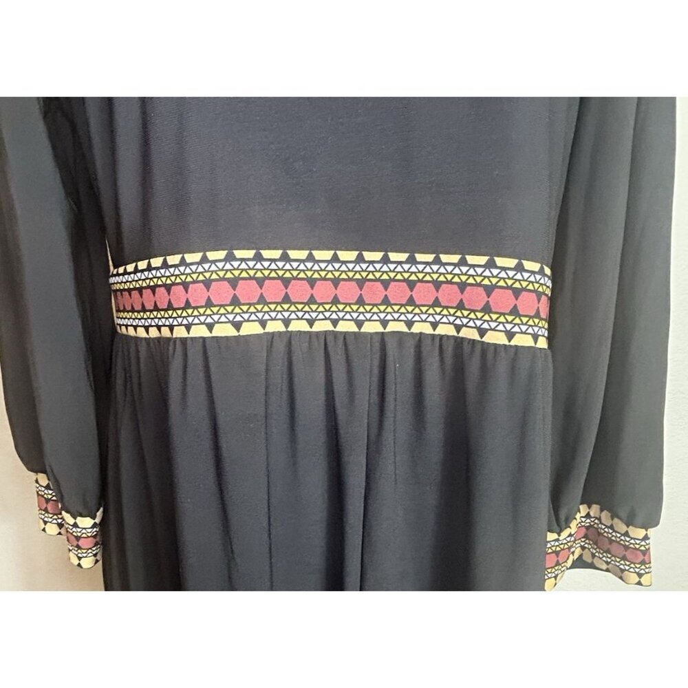 Robbie Bee Knee Length A Line Dress Smocked Striped Jersey Dress Size Large - Picture 9 of 14